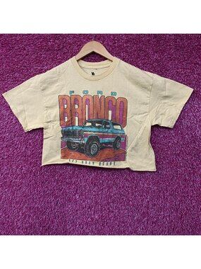 Junk Food Clothing Ford Bronco Off Road Ready Flea Market Women's Crop Tee Small
